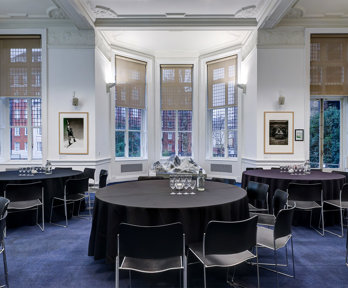 The education centre set-up in cabaret style seating. 
